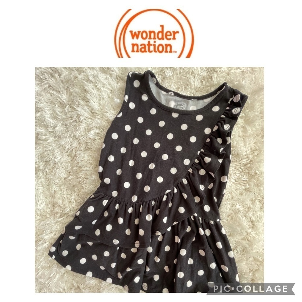 Polka dots ruffles girls dress